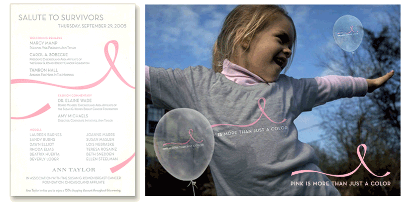 Ann Taylor Salute to Survivors marketing campaign design