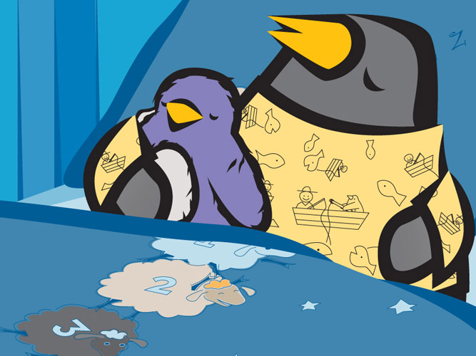 Amelia's Pajamas she is sleeping in her fish pattern pjs