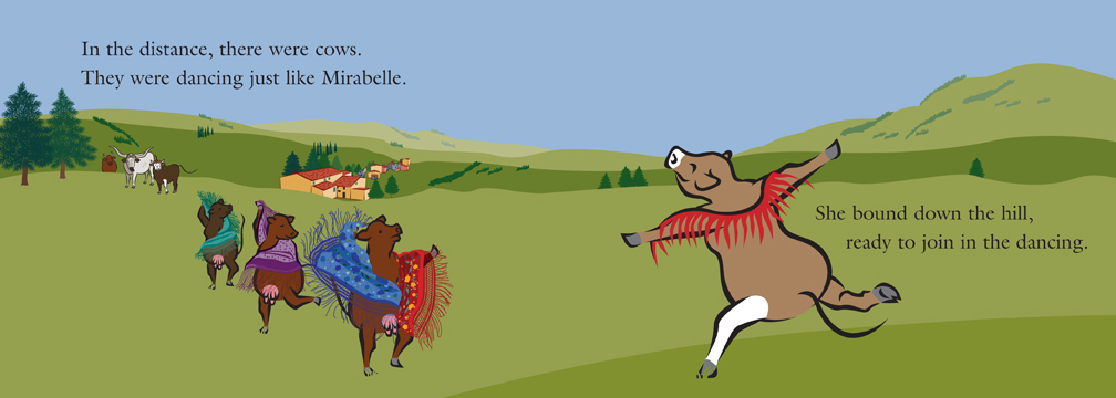 The Flamenco Dancing Cow finds a place to share with other dancing cows