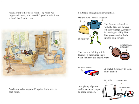 Amelia's Adventures in France packing