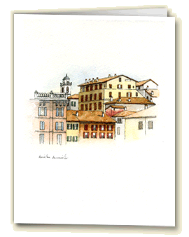 Amelia's Greetings card Lake Como, Italy
