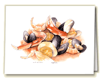 Amelia's Greetings card clambake