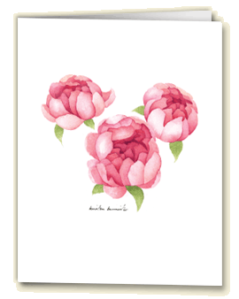 Amelia's Greetings card peonies