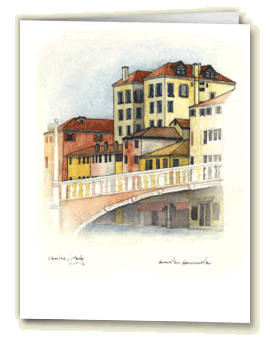Amelia's Greetings card Venice, Italy